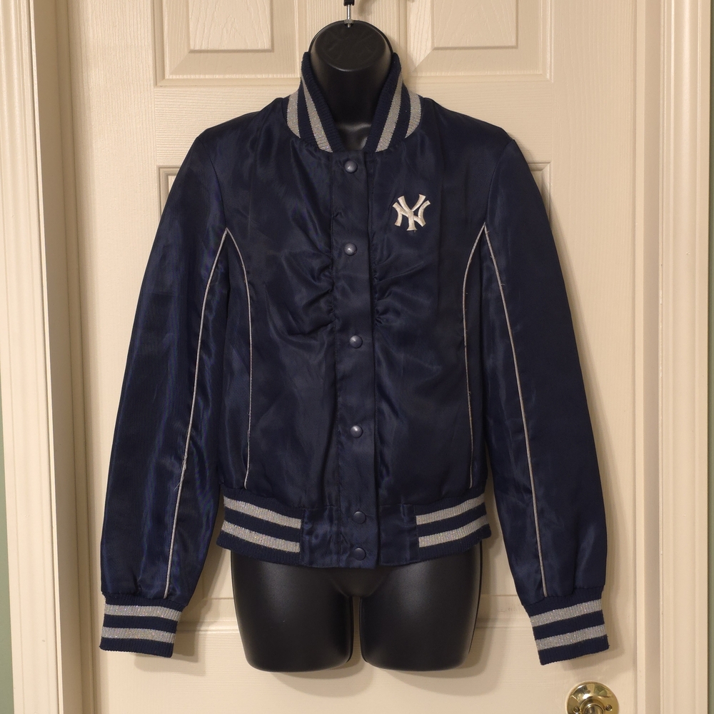 New York Yankees Satin Bomber Jacket G-III Sports by Carl Banks, Women's M, 2009